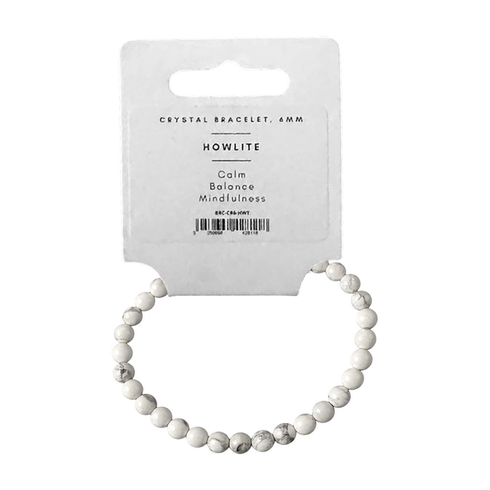 Howlite - Crystal Ball Bracelet (6mm)