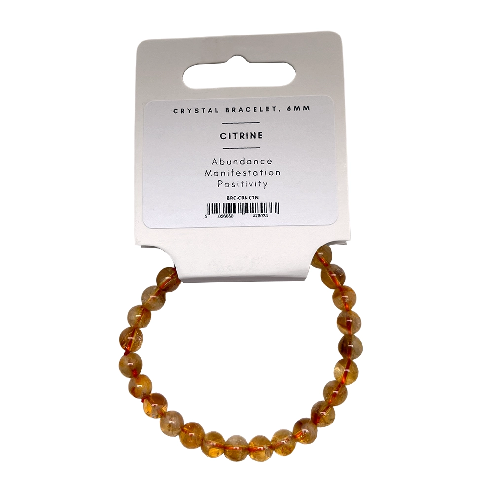 Citrine - Crystal Ball Bracelet (6mm)