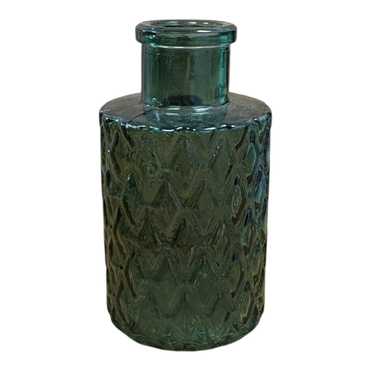 Emerald Green Patterned Diffuser Bottle