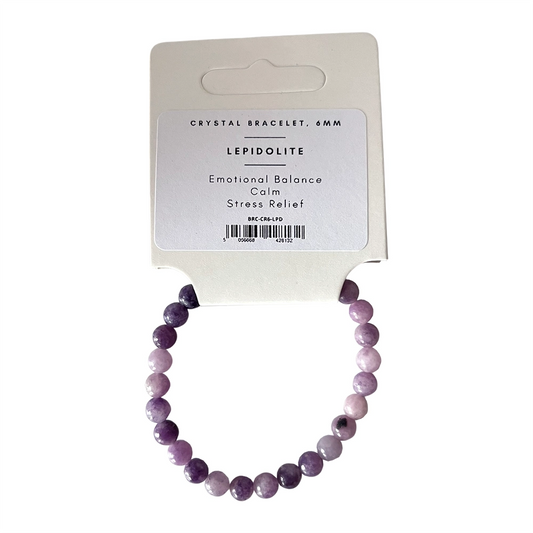 Lepidolite - Crystal Ball Bracelet (6mm)