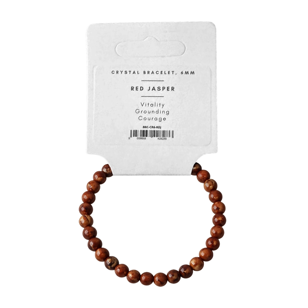 Red Jasper - Crystal Ball Bracelet (6mm)