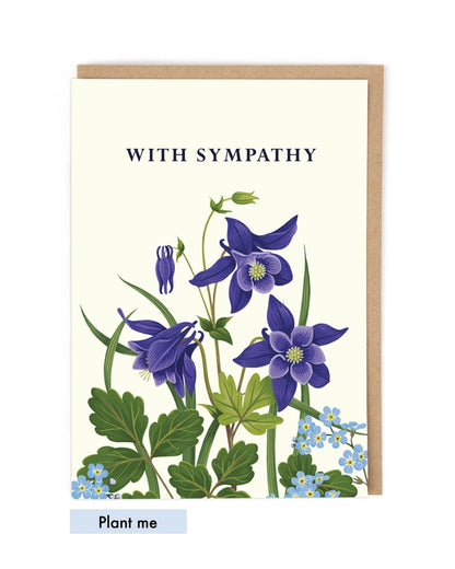 "With sympathy" Seeded Greeting Card