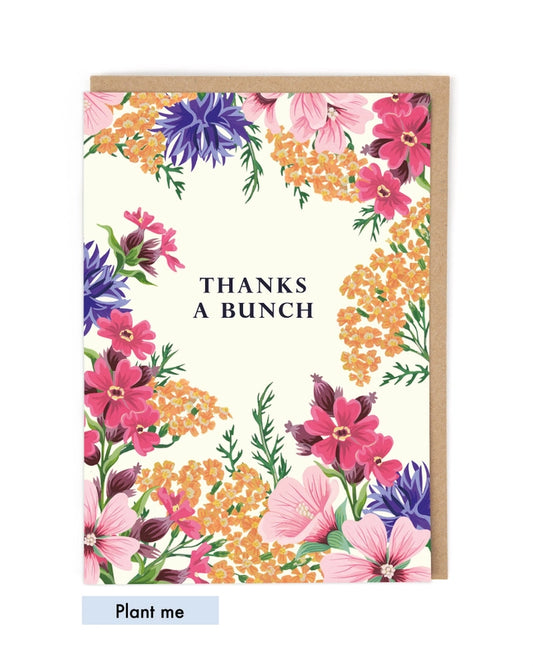 "Thanks a bunch" Seeded Greeting Card