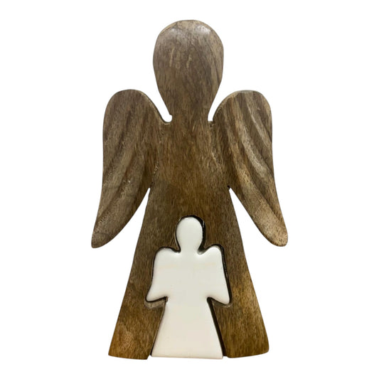 Angel In An Angel - Wooden Figure