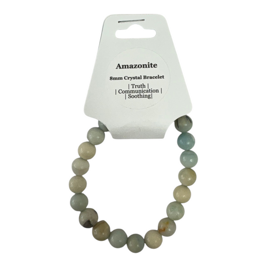 Amazonite - Crystal Ball Bracelet (8mm)