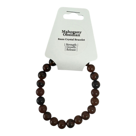 Mahogany Obsidian - Crystal Ball Bracelet (8mm)