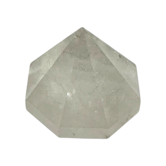 Clear Quartz Faceted Diamond