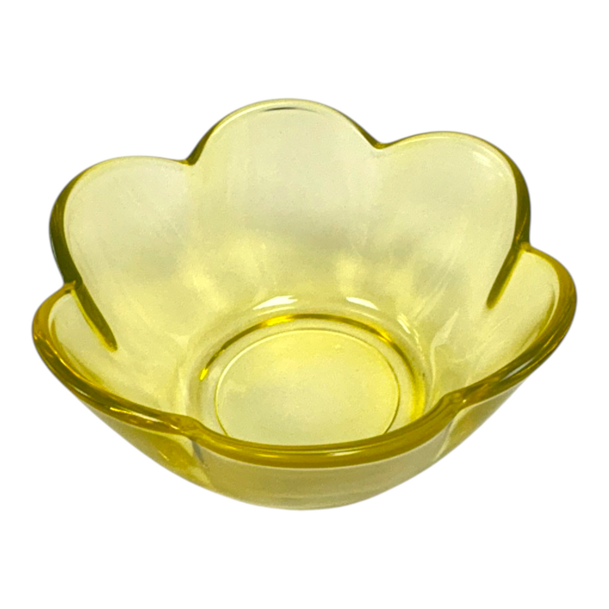 Yellow Raised - Daisy Glass Pillar Candle Dish