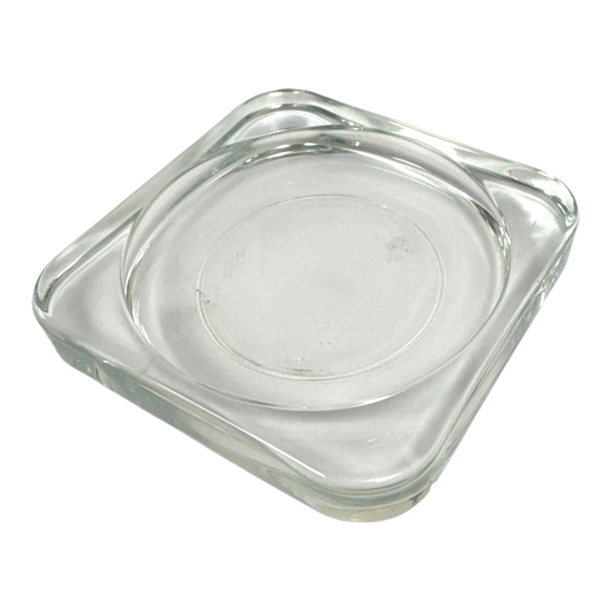 Clear Square - Glass Pillar Candle Dish