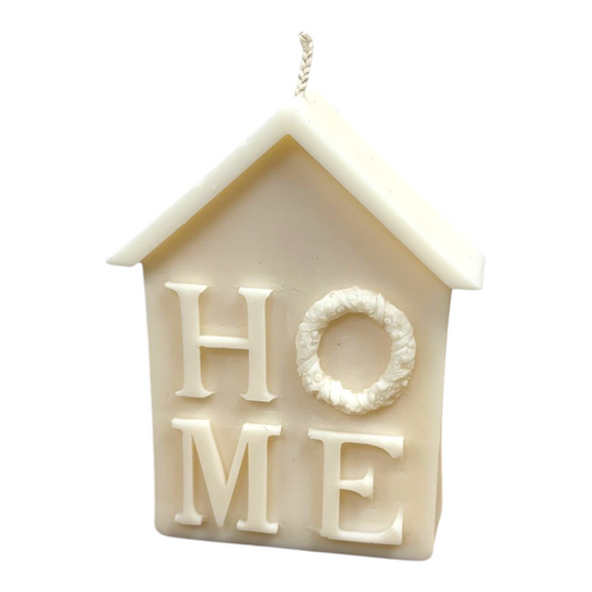 House Shaped Soy Pillar Candle (Unscented)