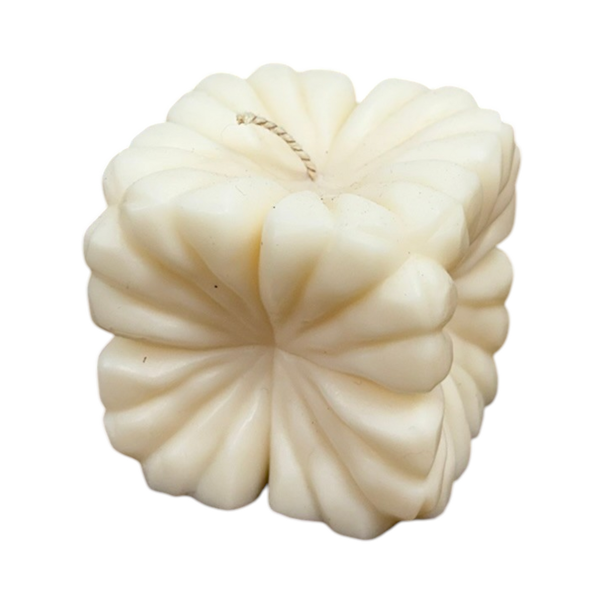 Flower Cube Soy Pillar Candle (Unscented)