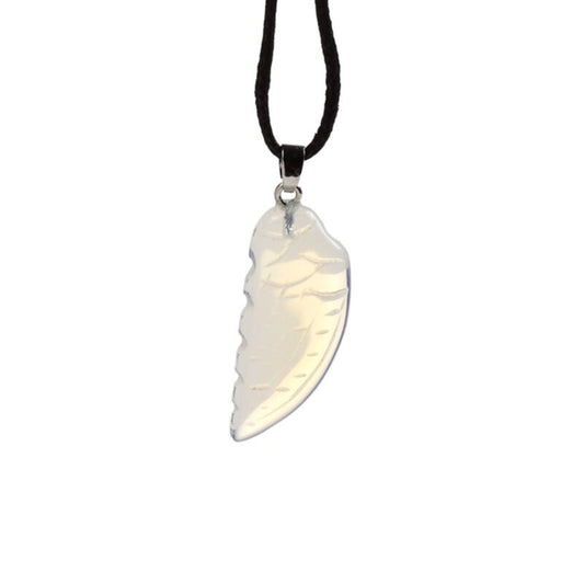 Opalite - Angel Wing Crystal Pendant Necklace