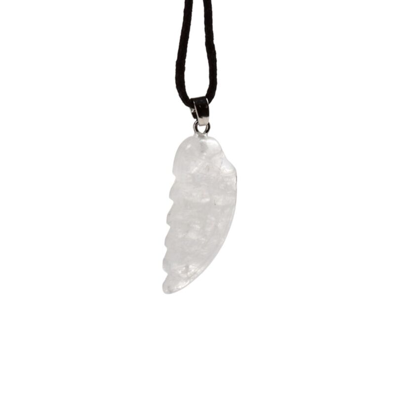 Clear Quartz - Angel Wing Crystal Pendant Necklace