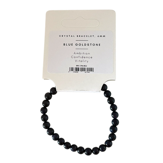 Blue Goldstone - Crystal Ball Bracelet (6mm)