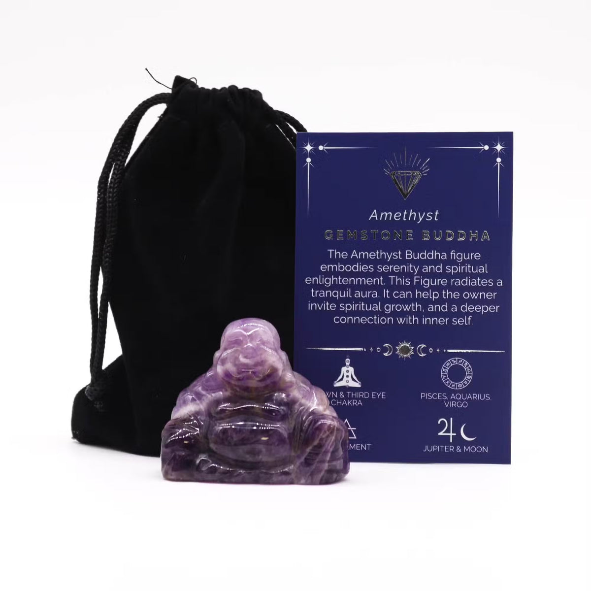Amethyst - Crystal Buddha Carving