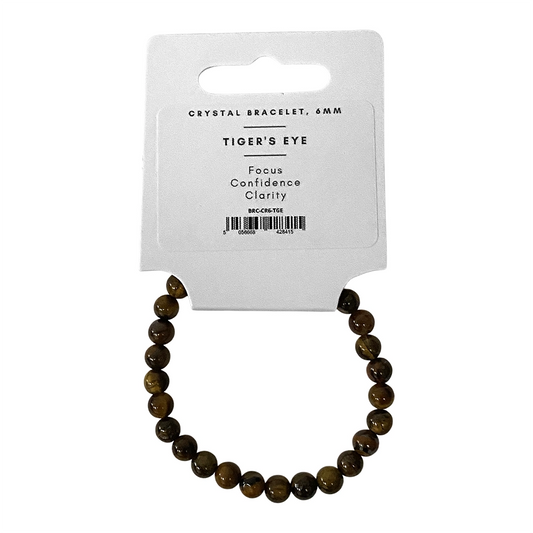 Tigers Eye - Crystal Ball Bracelet (6mm)