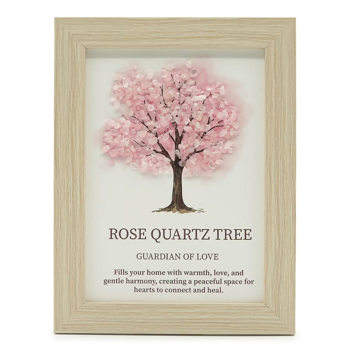 Rose Quartz - Framed Gemstone Picture