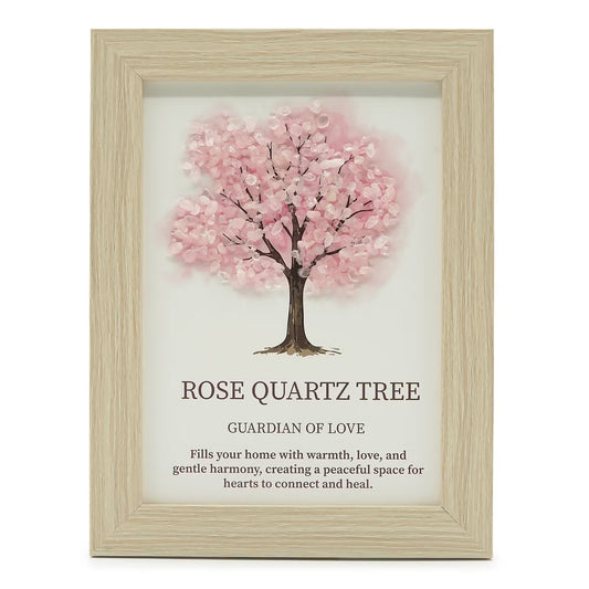 Rose Quartz - Framed Gemstone Picture