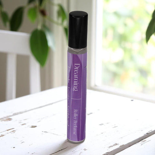 dreaming mood enhancing roller perfume  by whispering daisies