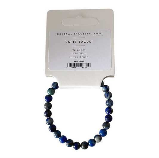 Lapis Lazuli - Crystal Ball Bracelet (6mm)